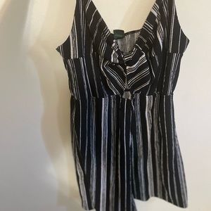 MOVE OUT SALE Striped black and white short romper